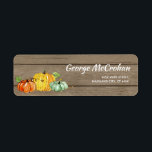 Rustic Wood Little Pumpkin Halloween Address Return Address Label<br><div class="desc">Rustic Wood Little Pumpkin Halloween Address Label. For further customisation,  please click the "Customise it" button and use our design tool to modify this template.</div>