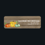 Rustic Wood Little Pumpkin Halloween Address Return Address Label<br><div class="desc">Rustic Wood Little Pumpkin Halloween Address Label. For further customisation,  please click the "Customise it" button and use our design tool to modify this template.</div>