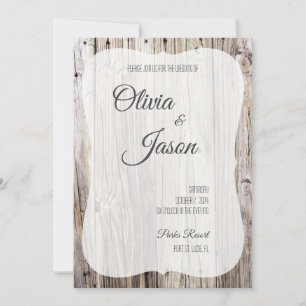 Rustic Wood Look Invitation