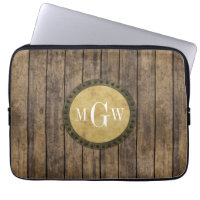 Rustic Wood Look Planks #1 Steampunk 3 Monogram