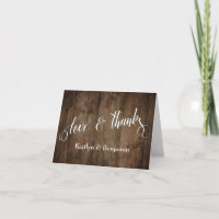 Rustic Wood Love & Thanks Typography
