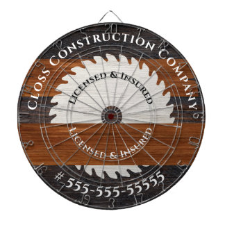 Rustic Wood Marketing Construction Carpenter  Dartboard
