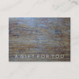 Rustic Wood   Masculine Gift Certificate for Men
