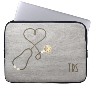 Rustic Wood Medical Doctor or Nurse Laptop Sleeve