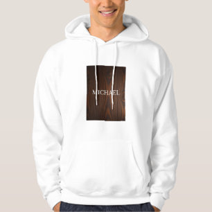 Rustic Wood Michael – Natural Strength Handcrafted Hoodie