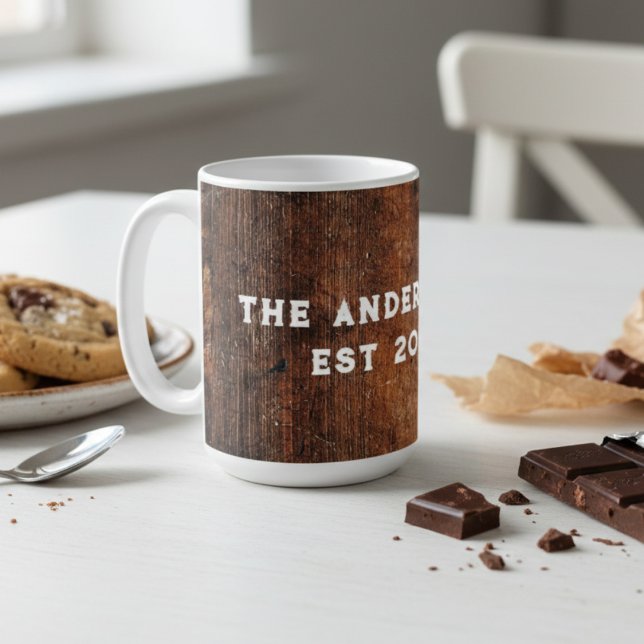 Rustic wood mountain coffee mug (Creator Uploaded)