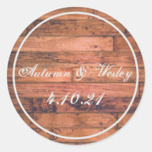 Rustic Wood Personalise Name Date