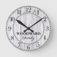 Rustic Wood Personalised Family Name 