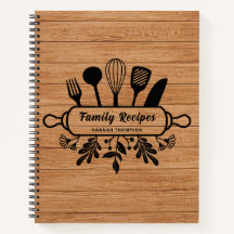 Rustic Wood Personalised Favourite Family Recipes