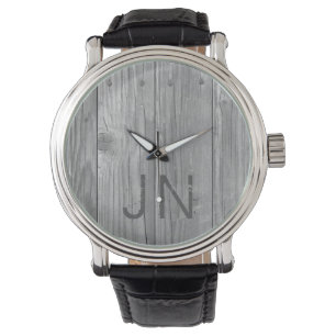 Rustic Wood Personalised Men's Watch