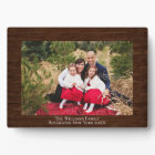 Rustic Wood Personalised Name Photo Plaque