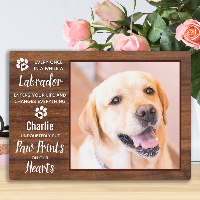 Rustic Wood Pet Dog Labrador Retriever Memorial Plaque (Creator Uploaded)