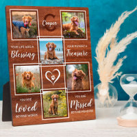 Rustic Wood Pet Memorial Unique Photo Collage