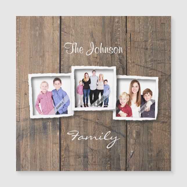 Rustic Wood Photo Collage Custom (Front)