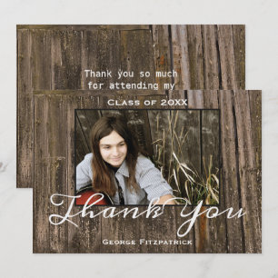 Rustic Wood Photo Template High School Graduation