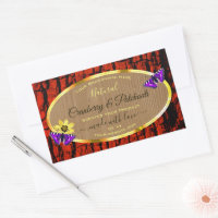 Rustic Wood Product Labels Purple Butterflies Gold