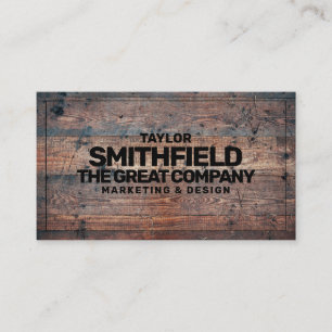 Rustic Wood Professional Business Card