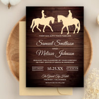 Rustic Wood Romantic Western Horse Riders Wedding