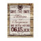 Rustic Wood Save the Date Getting Hitched Postcard