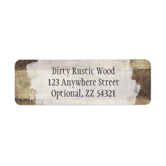 Rustic Wood Shabby Grunge Vintage Painted Boards Return Address Label