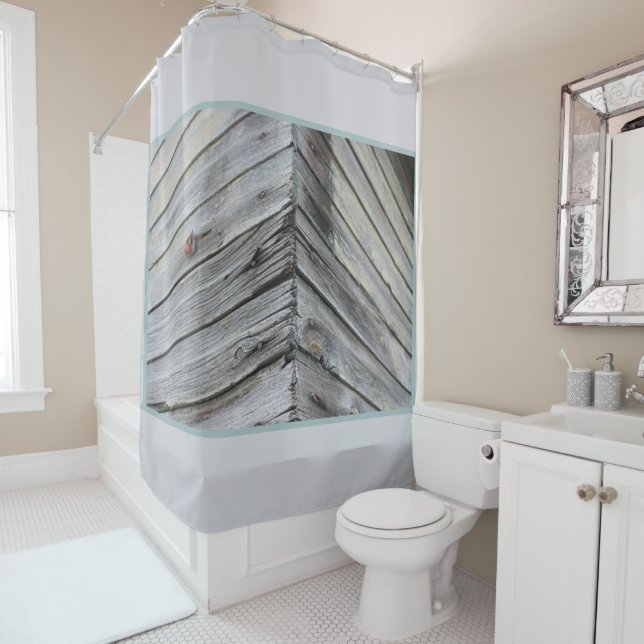 Rustic Wood Shower Curtain (In Situ)