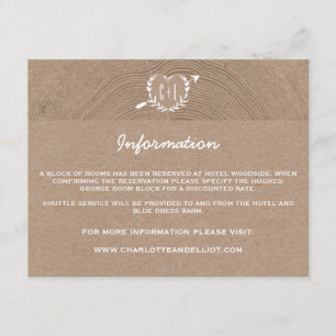 Rustic Wood Slice Information Card