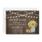 Rustic Wood String Lights Sunflowers Save the Date