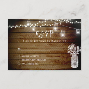 Rustic Wood String Lights Wood Mason RSVP