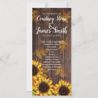 Rustic Wood & Sunflower | Fall Wedding