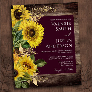 Rustic Wood Sunflower Wedding All in One