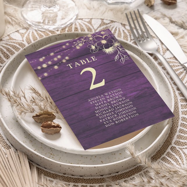 Rustic Wood Table Number Seating Chart (Creator Uploaded)