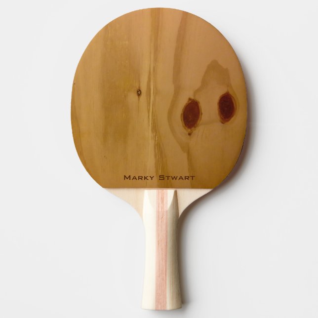 rustic wood texture / wooden grains ping pong paddle (Front)