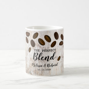 Rustic Wood The Perfect Blend Coffee Wedding  Coffee Mug