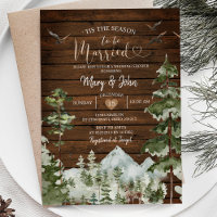 Rustic Wood Tis the season to be married Wedding