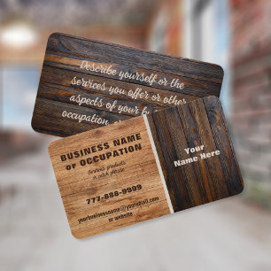 Rustic Wood Tone Business Card