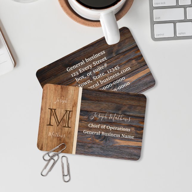 Rustic Wood Tone Business Card (Creator Uploaded)