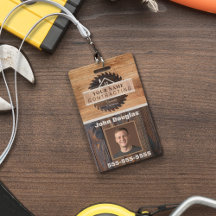 Rustic Wood Tone Contractor Logo ID
