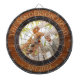 Rustic Wood Tone Family Name Photo Dart Board