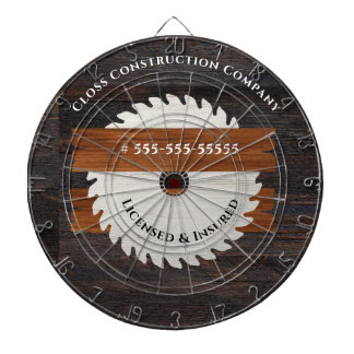 Rustic Wood Tone Saw Blade construction icon Dartboard