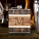 Rustic Wood Tone Wedding Best Man Hip Flask<br><div class="desc">The Rustic Wood Tone Wedding Best Man Flask is an excellent gift for your wedding party or bachelor party.</div>