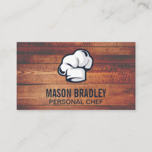 Rustic Wood Utensils   Personal Executive Chef Business Card