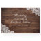 Rustic Wood Vintage Lace Wedding Guest Book