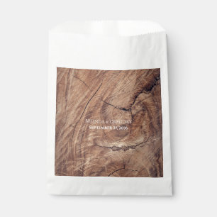 Rustic Wood Wedding Favour Bag