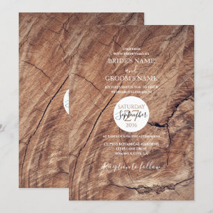 Rustic Wood Wedding Invitations
