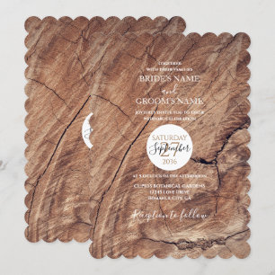 Rustic Wood Wedding Invitations