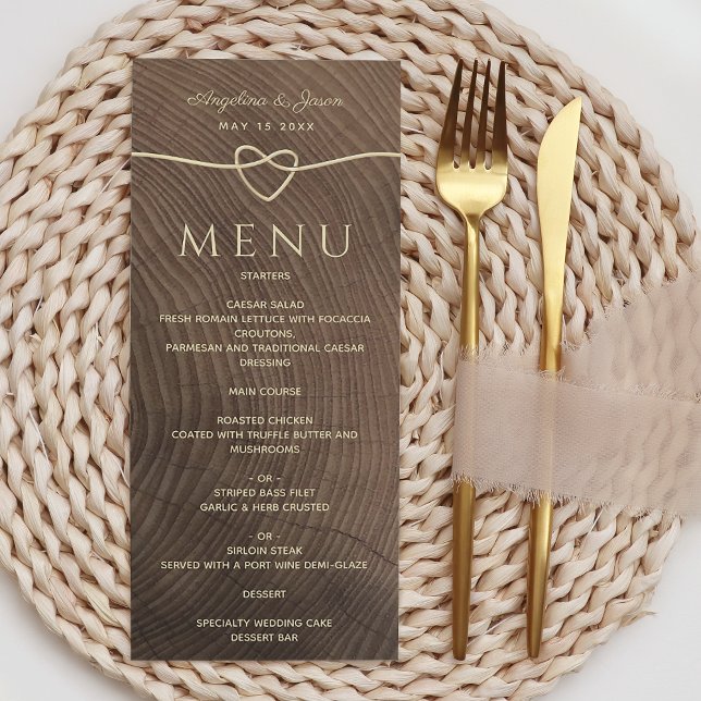 Rustic Wood Wedding Menu (Creator Uploaded)