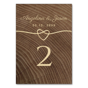 Rustic Wood Wedding Table Number