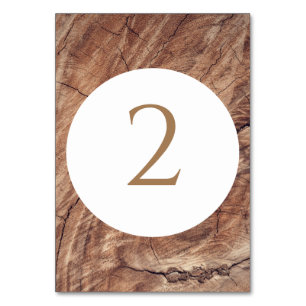 Rustic Wood Wedding Table Number