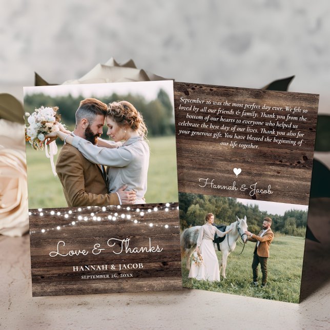 Rustic Wood Wedding Thank You (Creator Uploaded)