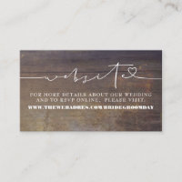 Rustic Wood Wedding Website